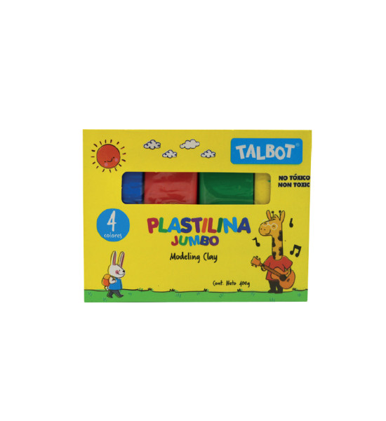 Plastilina, Pack x 4 Colores Básicos x 100 g. c.u. (400 g.) - Azul, Rojo, Verde, Amarillo